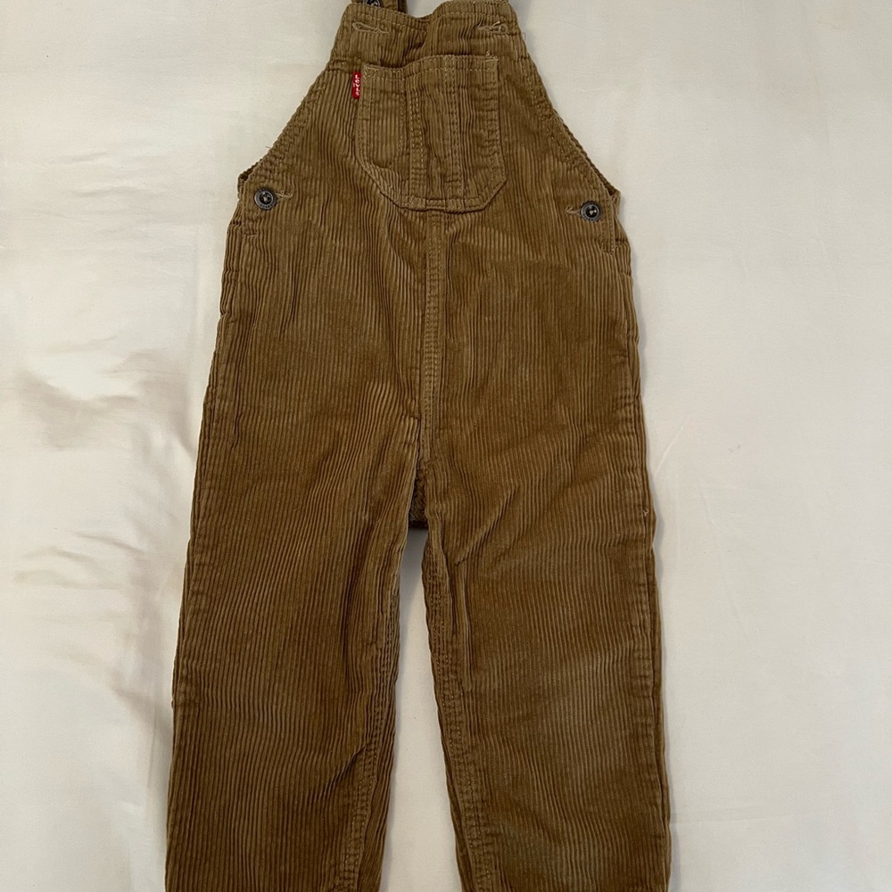 Levi’s corduroy overalls for toddler in tan size: 3T
